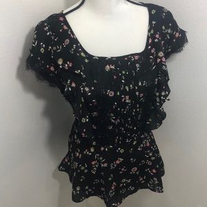 LC Lauren Conrad short sleeve Blouse size Large